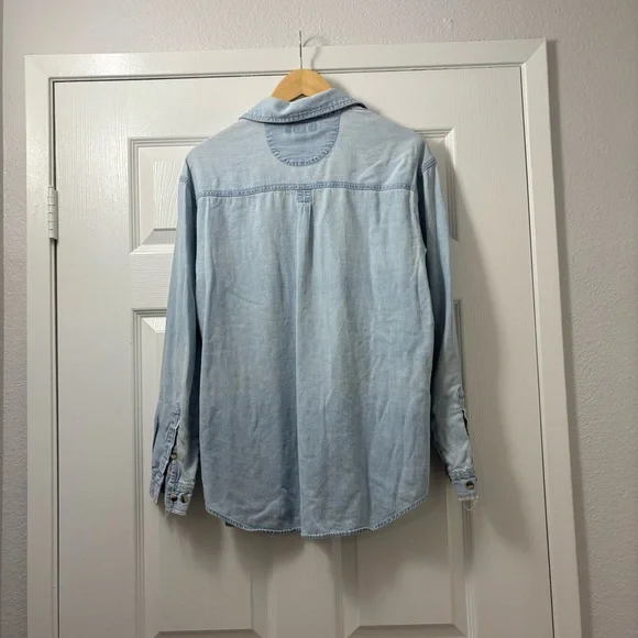 Mountain Lake Denim Blue Button Down Shirt - Picture 4 of 4